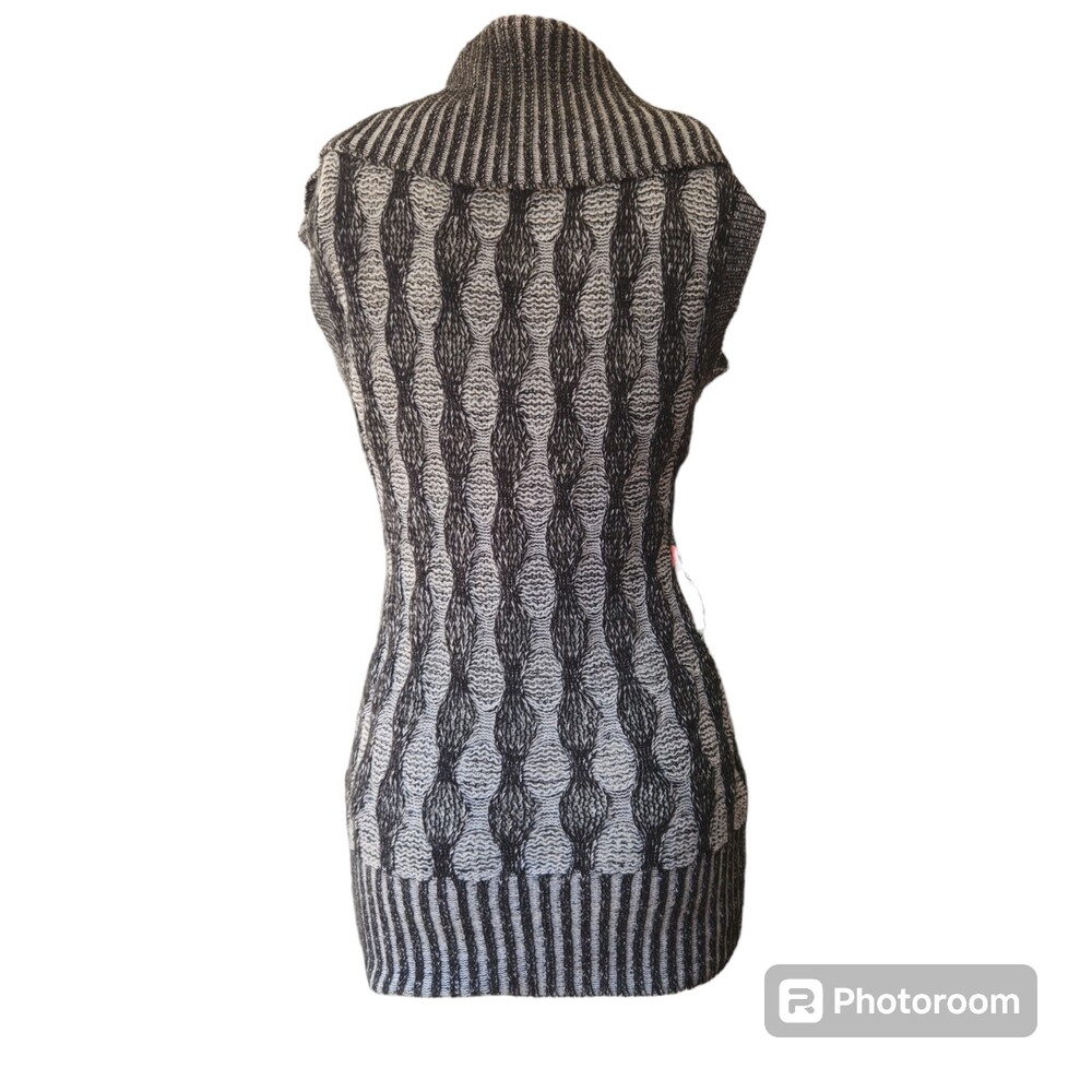 G by GUESS Sleeveless Cowl Neck Knit Sweater XS Multicolor Striped Acrylic